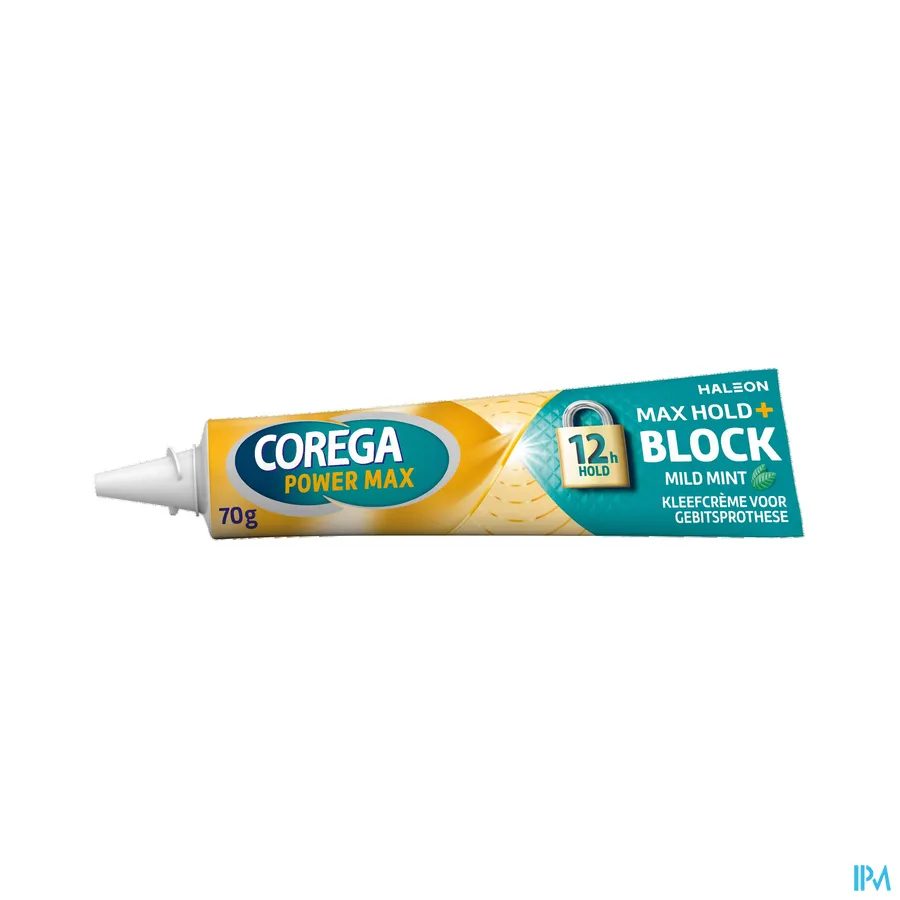 productshot van Corega Power Max Max Hold + Block Kleefcrème 70 g