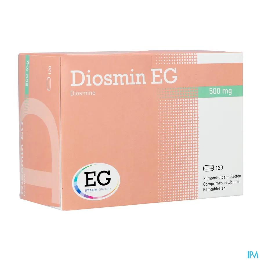 packshot van Diosmin EG 500 mg 120 tabletten