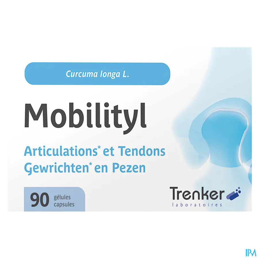packshot van Mobilityl voor Gewrichtsmobiliteit en Pezen met 475 mg Curcuminoïden en Vluchtige Oliën 90 Capsules