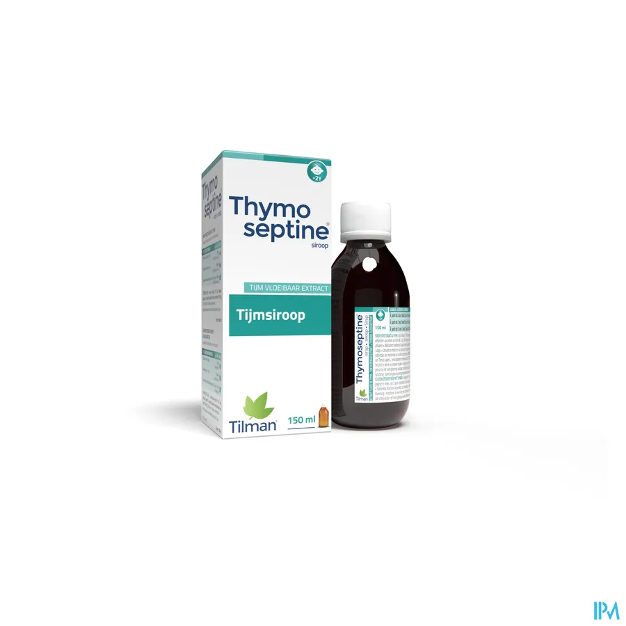 productshot van Thymoseptine Slijmoplossende Siroop op Basis van Tijm 150 ml