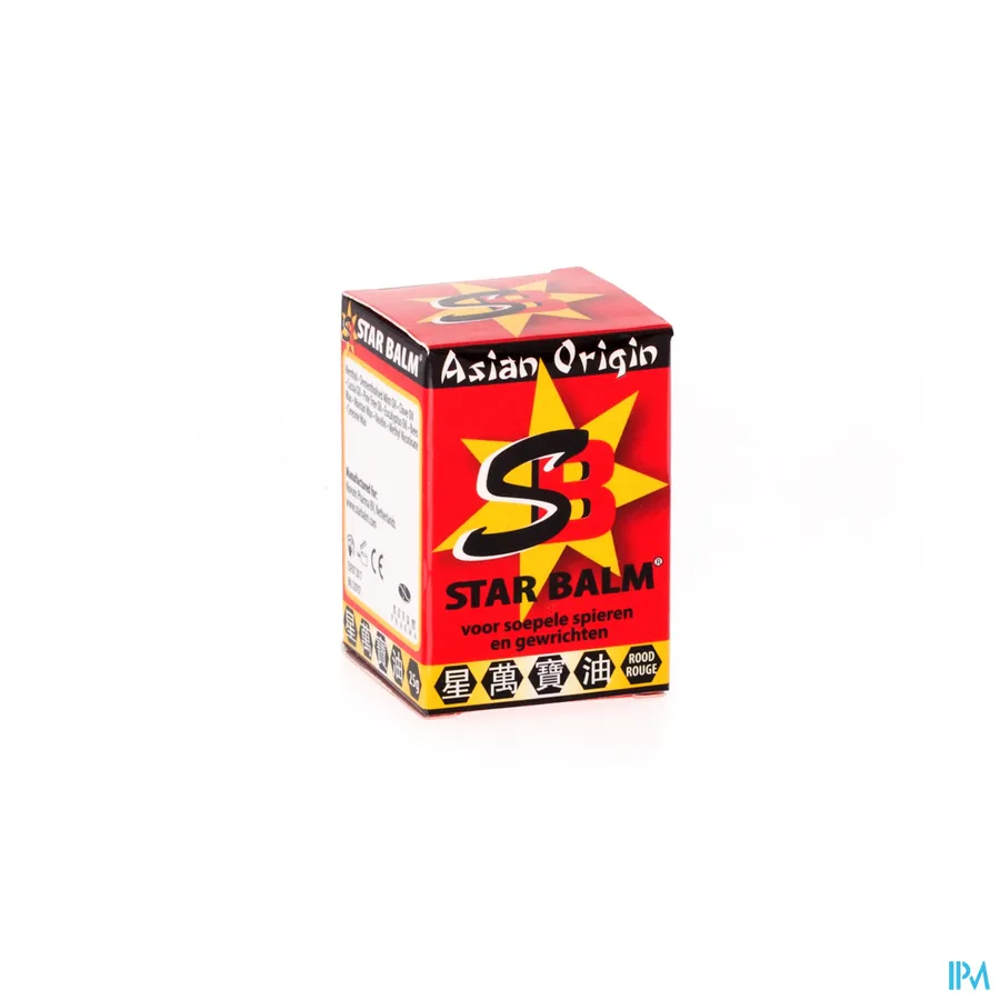 packshot van Star Balm Extra Strong Sportbalsem voor Soepele Gewrichten en Spieren -Rood- 25 g