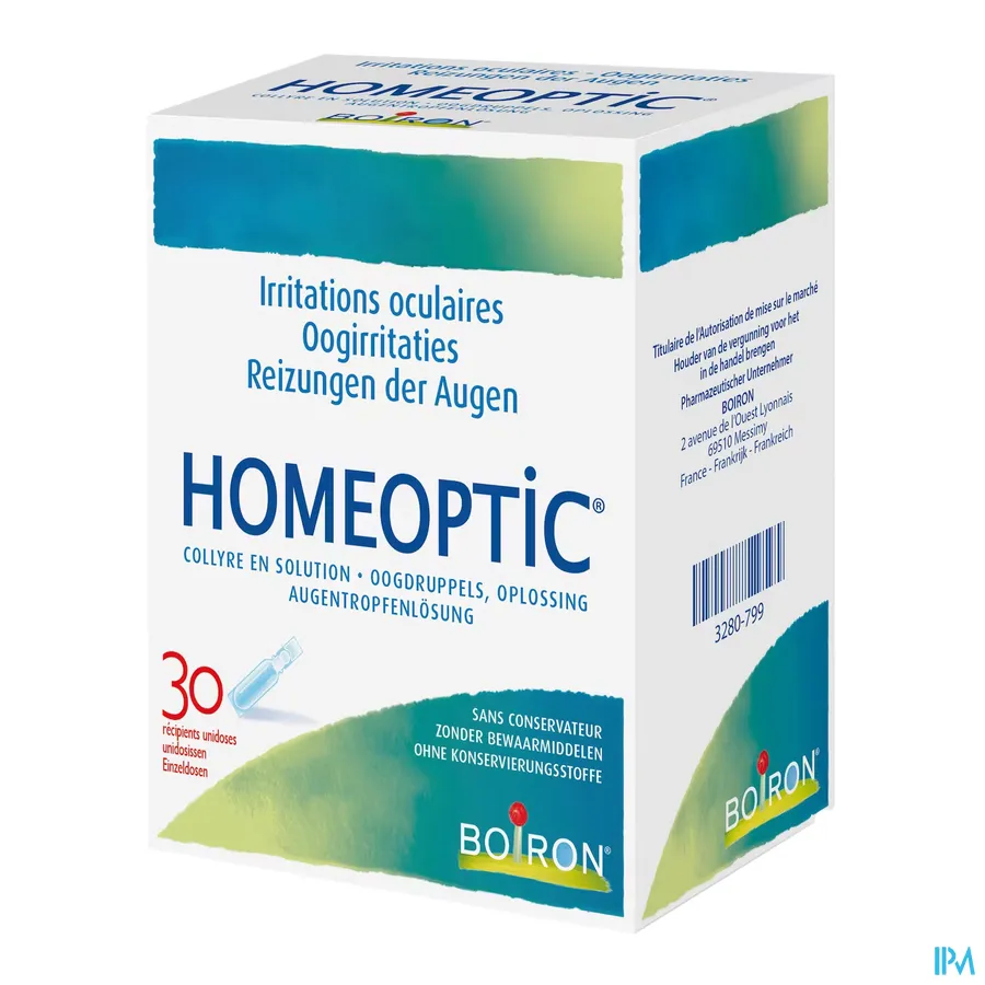 packshot van Boiron Homeoptic Oogdruppels 30 x 0,4 ml