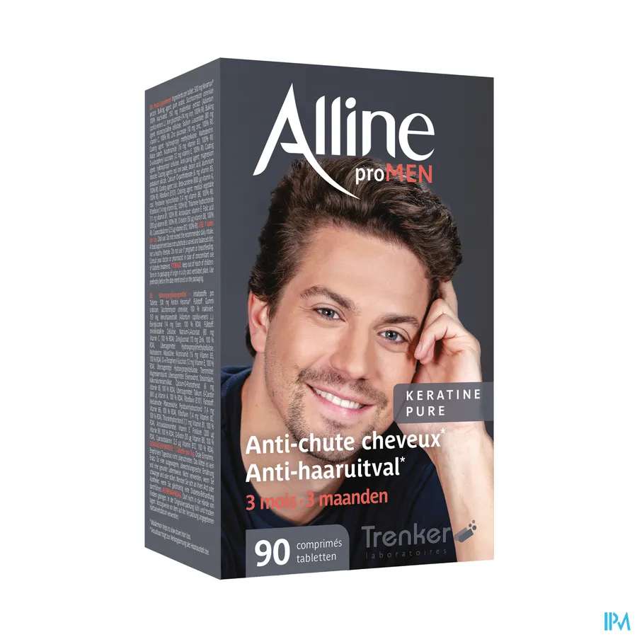 packshot van Alline Pro MEN Anti-Haaruitval voor 3 Maanden 90 Tabletten