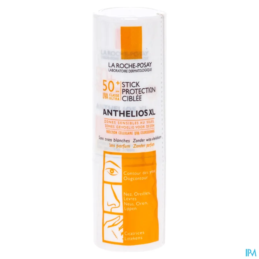 packshot van La Roche-Posay Anthelios Zonnestick Gevoelige Zones SPF50+ Zonder Parfum 9 g