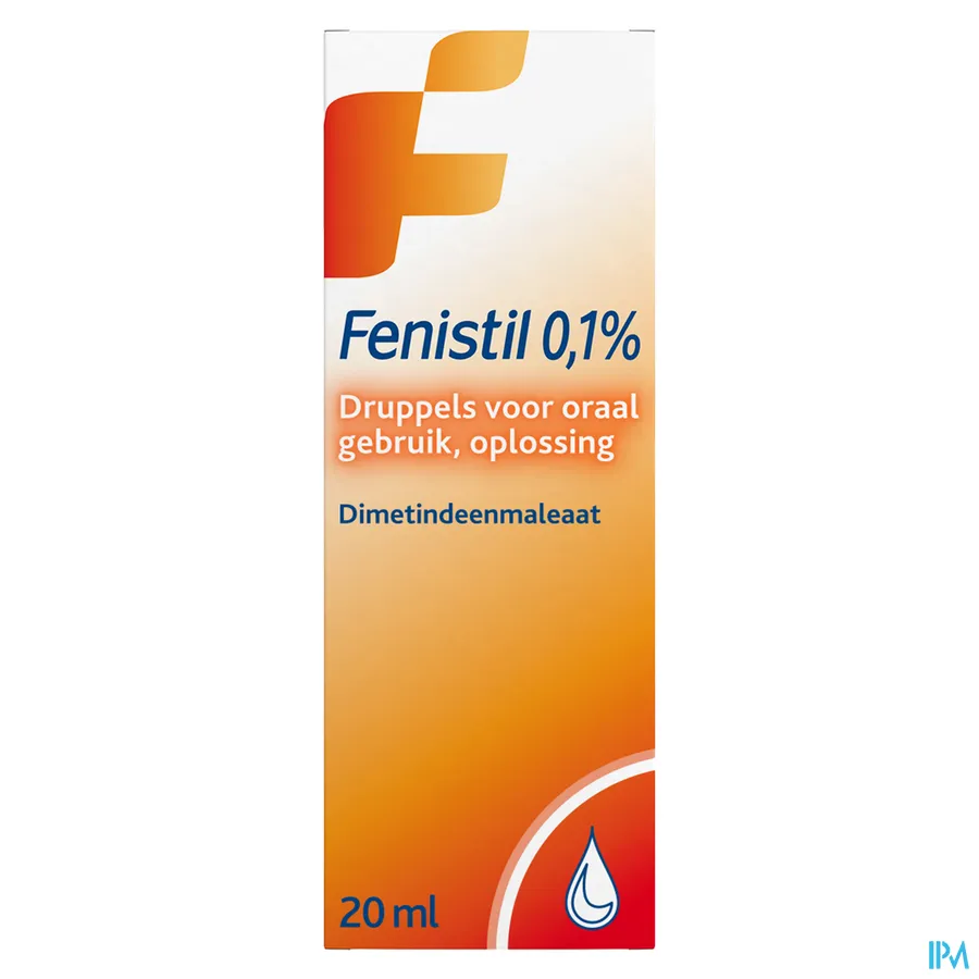 packshot van Fenistil 0,1% Druppels voor Oraal Gebruik - Jeukstillende en Anti-Allergische Oplossing - 20 ml
