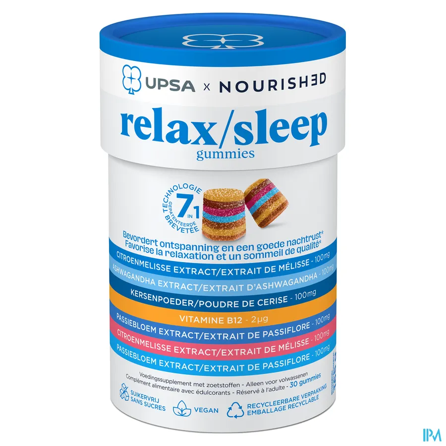 packshot van Upsa Nourished Relax/sleep Gummies 30