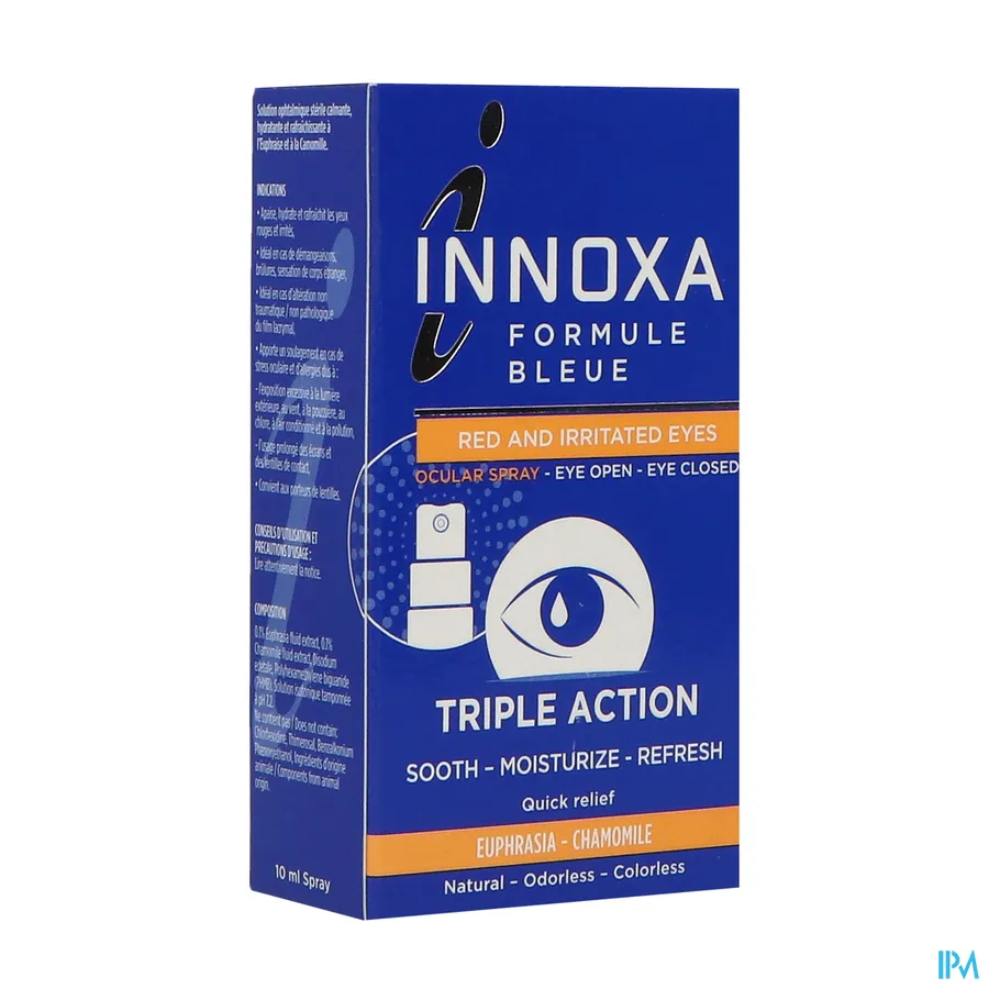 packshot van Innoxa Triple Action Oogspray (Rode & Geïriteerde Ogen) 10 ml