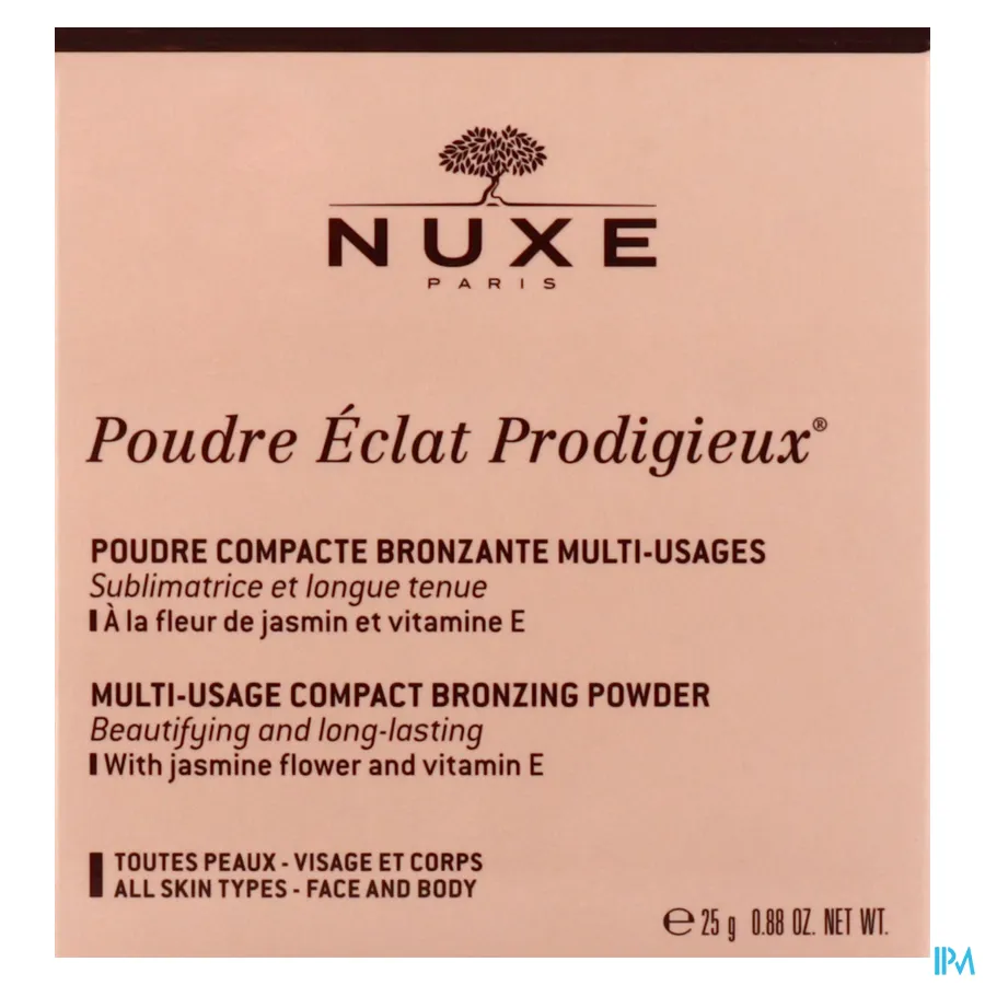 packshot van Nuxe Poudre Eclat Prodigieux Bruinend Compactpoeder Gelaat en Lichaam 25 g