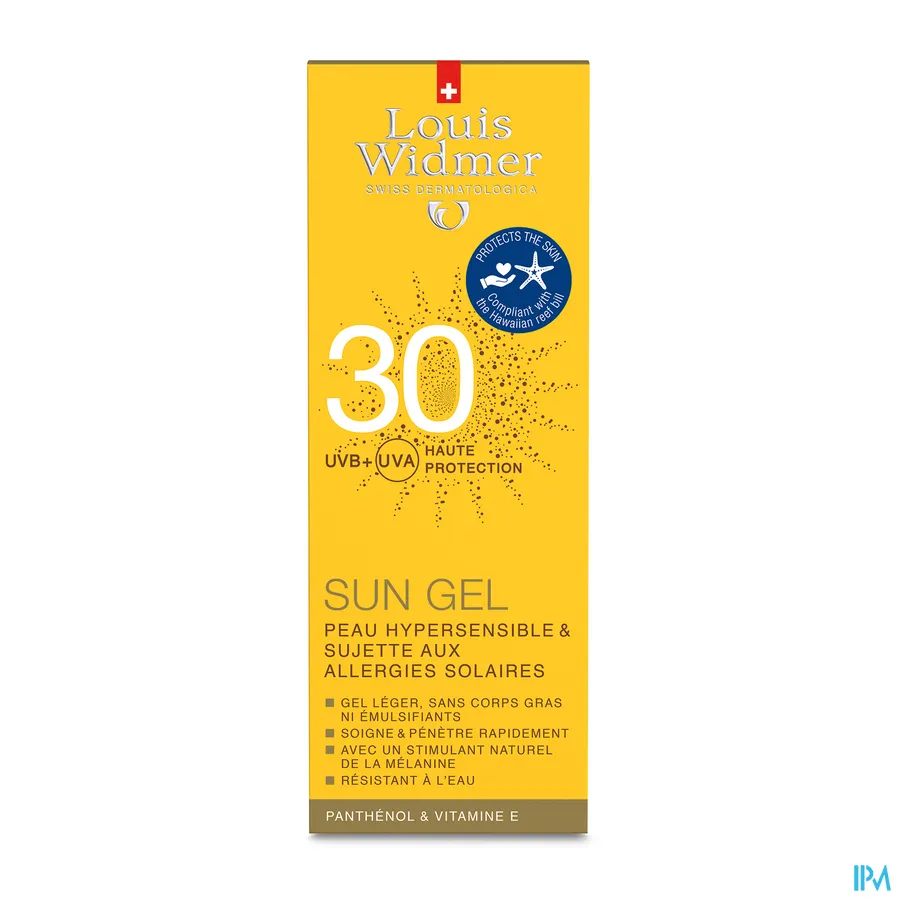 packshot van Widmer Sun Gel SPF30 Parf Tube 100 ml