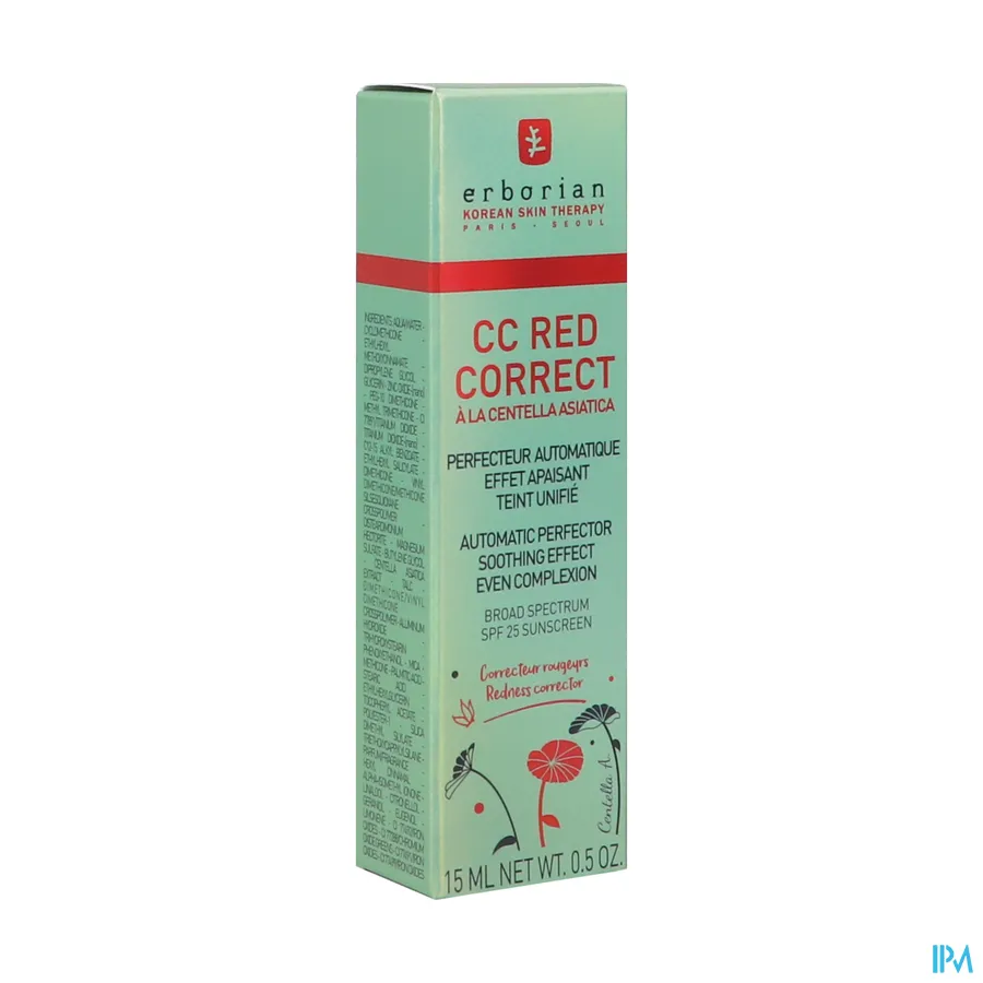 packshot van Erborian CC Red Correct SPF 25 15 ml