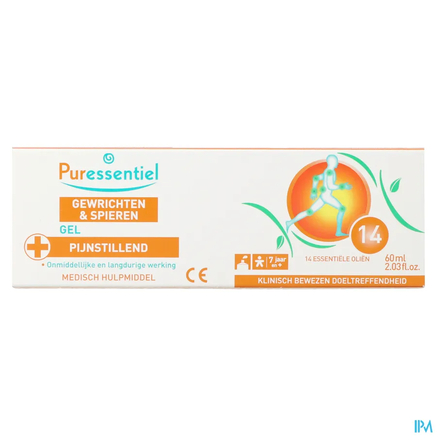 packshot van Puressentiel Gel voor Gewrichten en Spieren met 14 Essentiële Oliën 60 ml