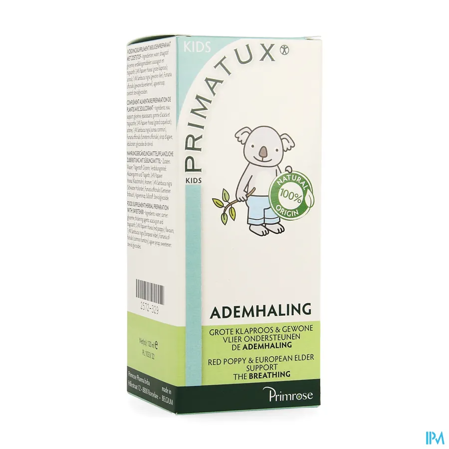 packshot van Primatux Kids voor de Ademhaling 120 ml