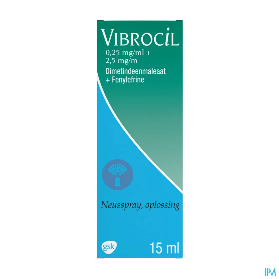 packshot van Vibrocil Neusspray bij Rhinitis 15 ml