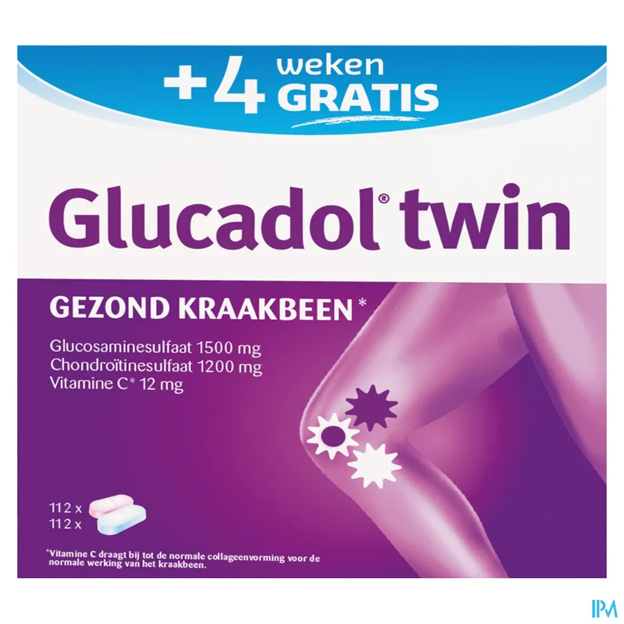 packshot van Glucadol Twin 112 tabl PROMO 4 weken gratis