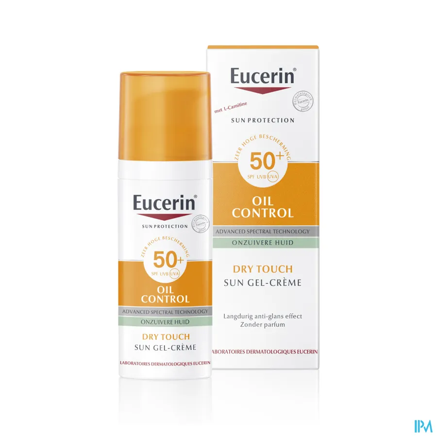 productshot van Eucerin Oil Control Sun Crème-Gel SPF50+ 50 ml