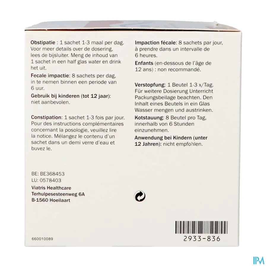 packshot van Molaxole 30 zakjes