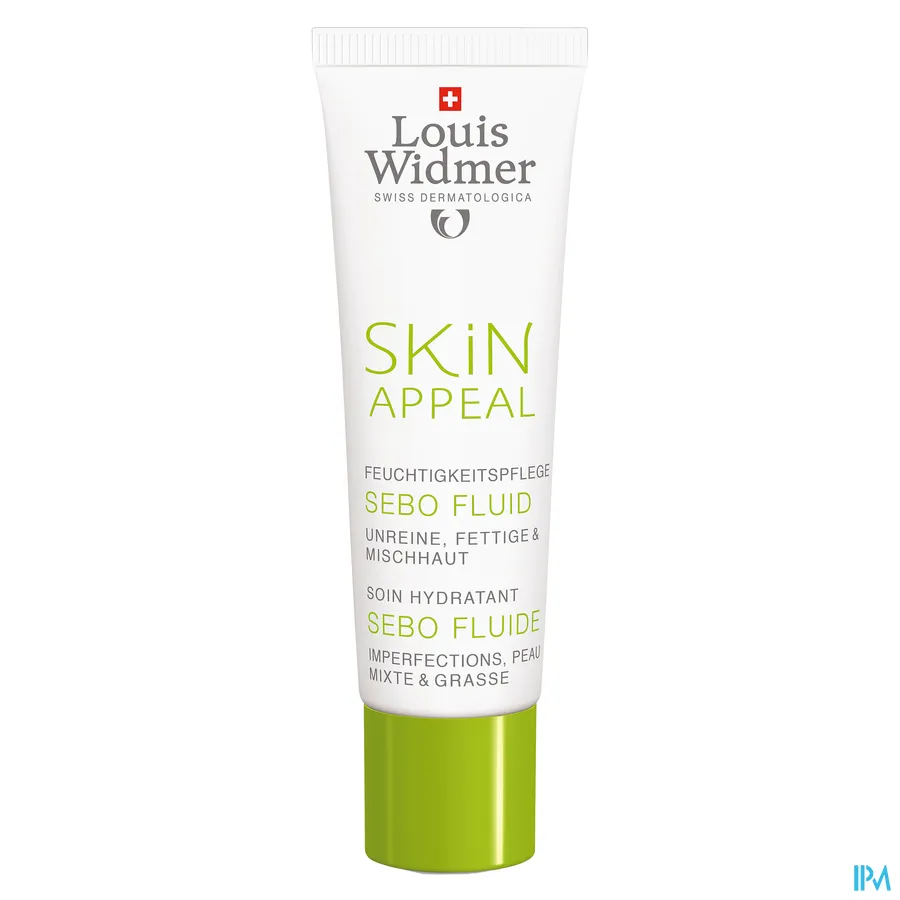productshot van Louis Widmer Skin Appeal Sebo Fluide zonder parfum 30ml
