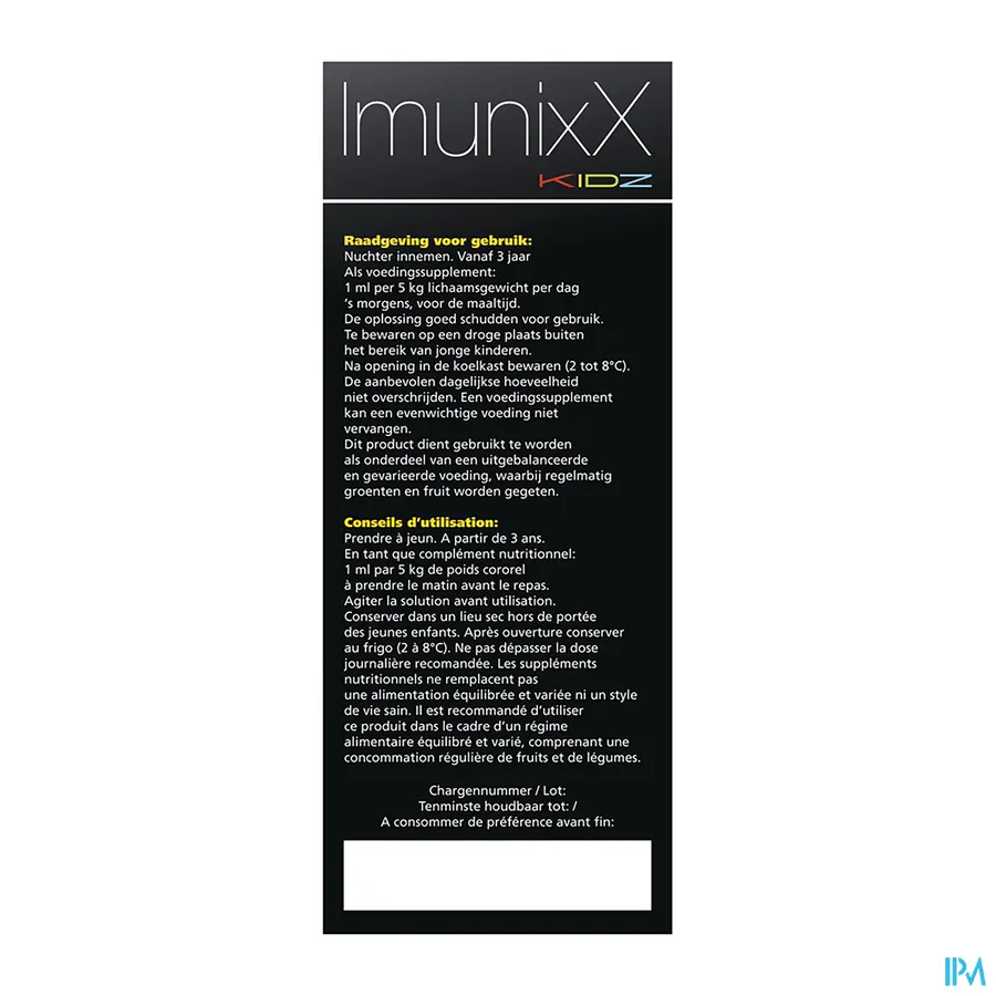 packshot van ImunixX Kidz Siroop 120 ml
