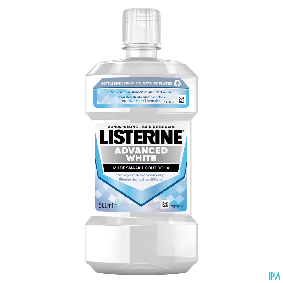 packshot van Listerine - Advanced White - Milde Smaak - Mondspoeling 500 ml
