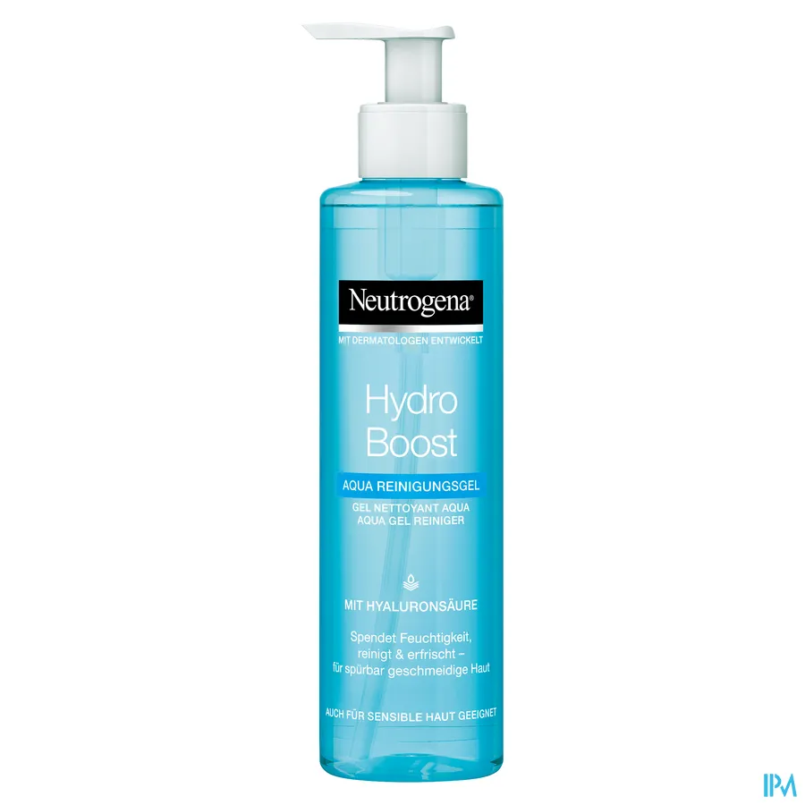 packshot van Neutrogena Hydro Boost Aqua Gel Reiniger 200 ml