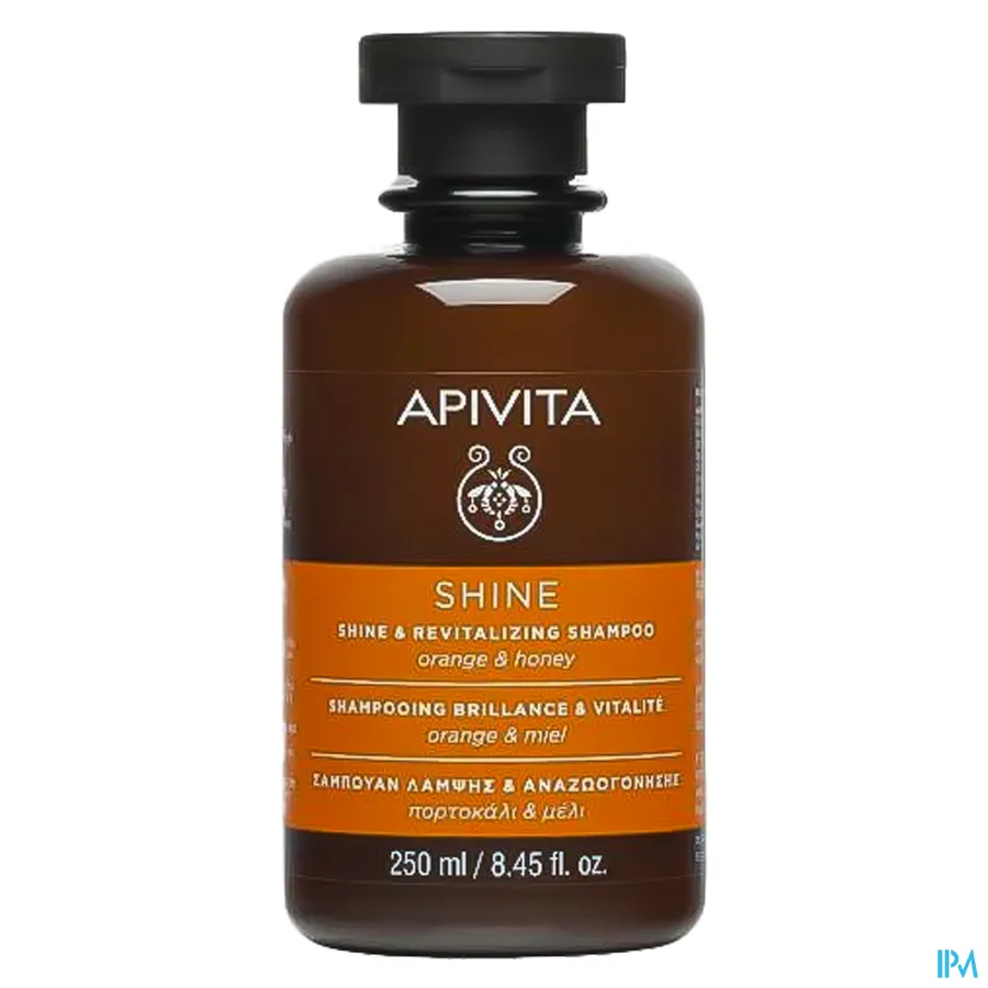 packshot van Apivita Shine Revitaliserende & Glanzende Shampoo 250 ml