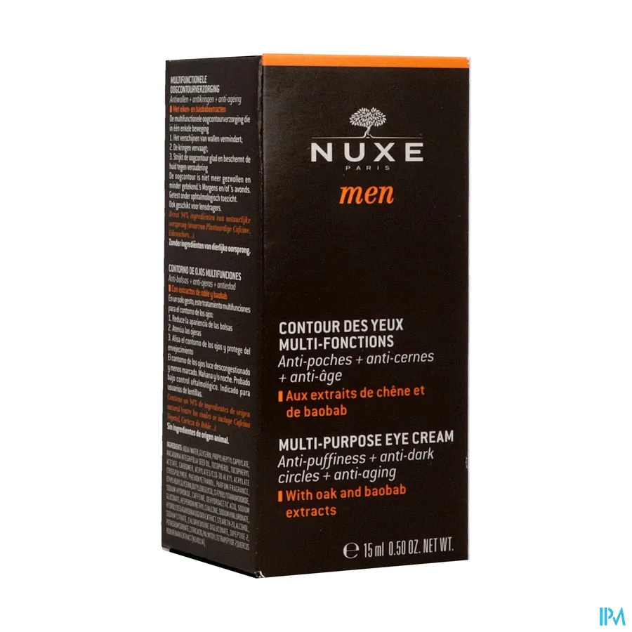 packshot van Nuxe Men Oogcontour Multifunctioneel Pompfles 15 ml