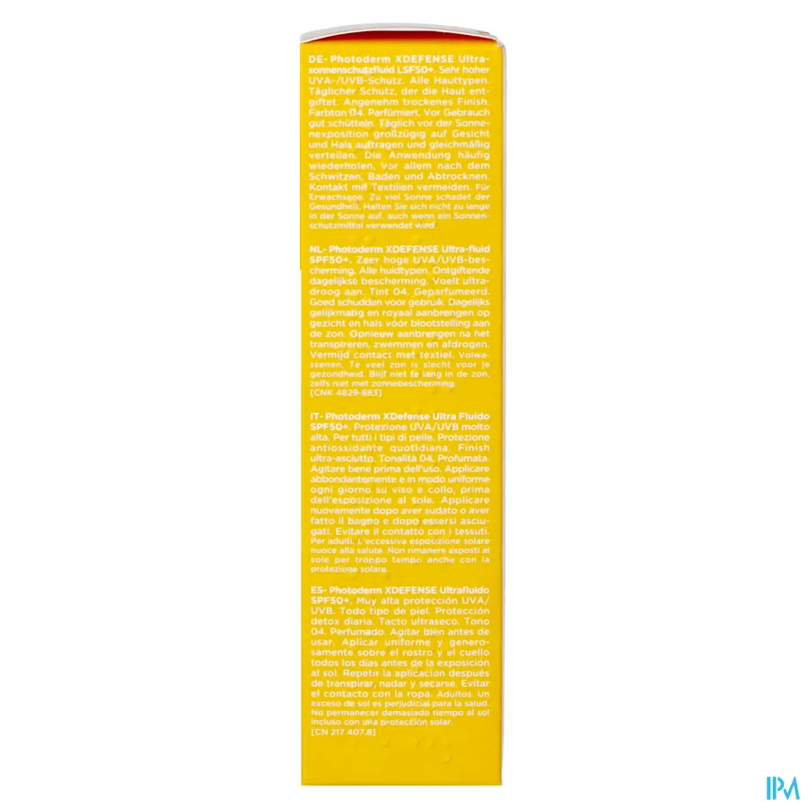 packshot van Bioderma Photoderm XDefense Ultra-Fluid SPF 50+ 40 ml Shade 04