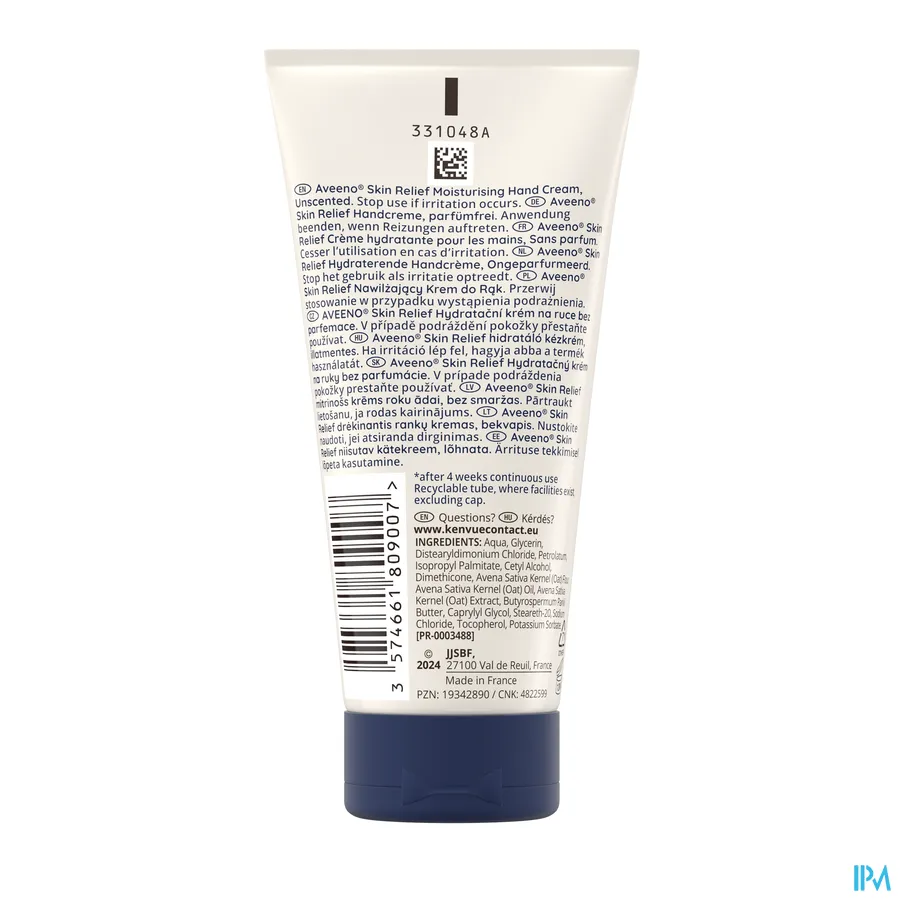 packshot van Aveeno Skin Relief Hydraterende Handcrème 75 ml