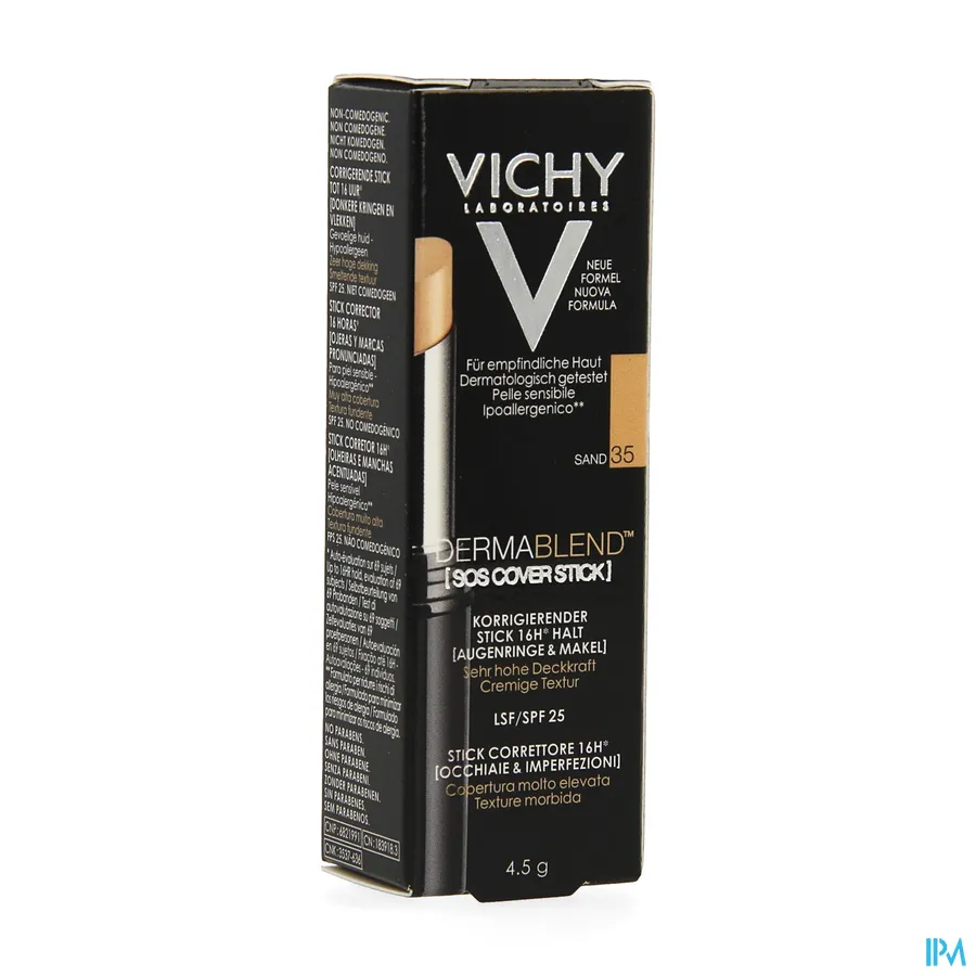 packshot van Vichy Dermablend SOS Cover Stick 35 Sand 4,5 g