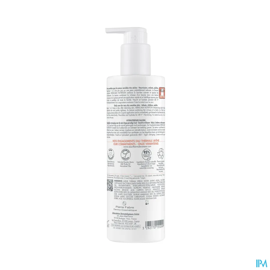 productshot van Avène Xeracalm Nutrition Hydraterende Balsem 400 ml