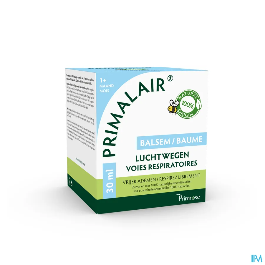 packshot van Primalair Balsem voor de Luchtwegen om Vrijer te Ademen voor Kinderen vanaf 1 Maand Pot 30 ml