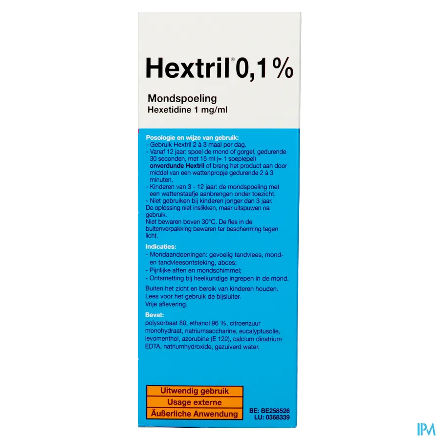 packshot van Hextril 0,1% Mondspoeling 400 ml