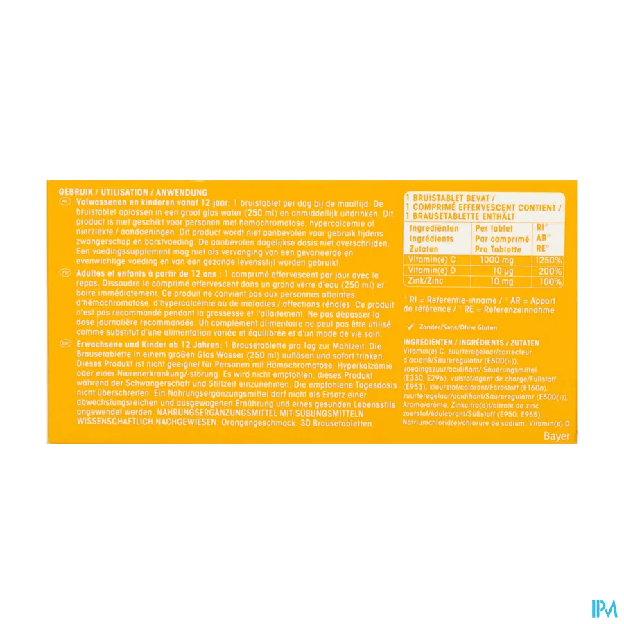 packshot van RedoxVita Triple Action 30 Bruistabletten