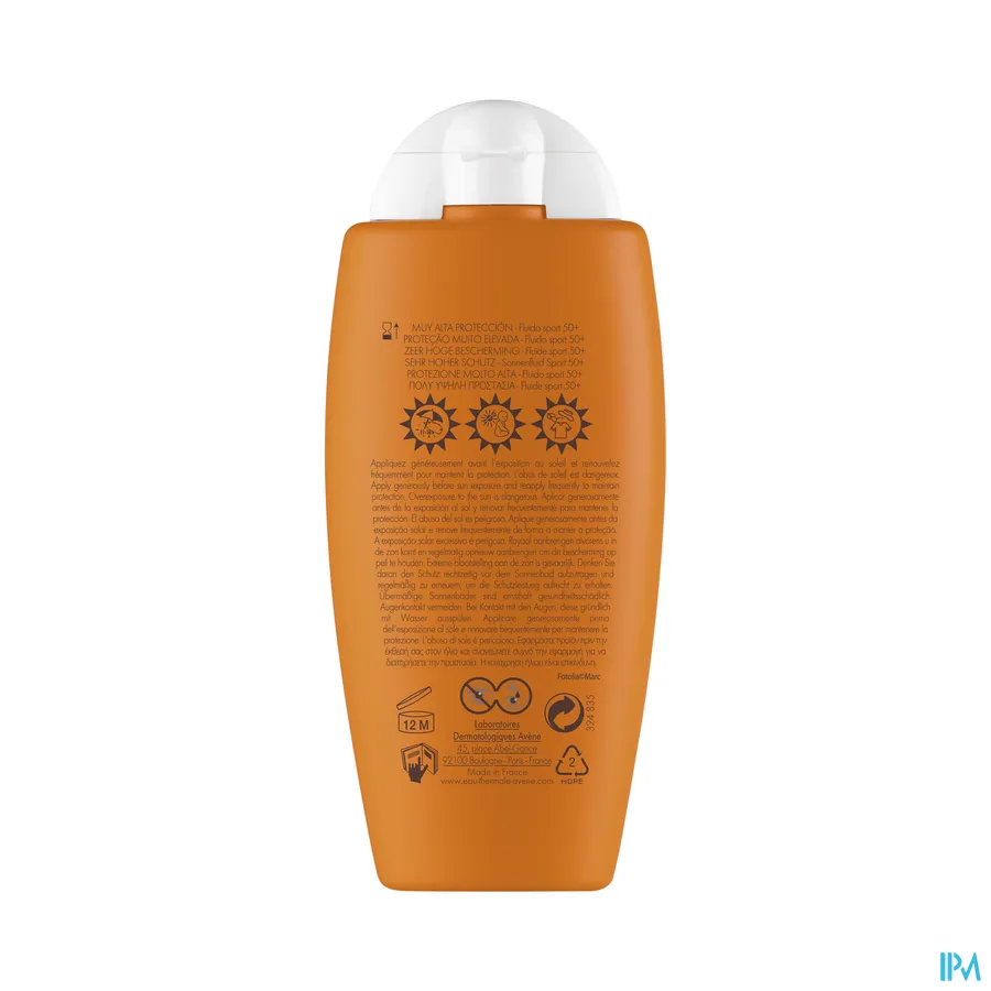 productshot van Avène Sport Zonnefluid SPF 50+ 100 ml