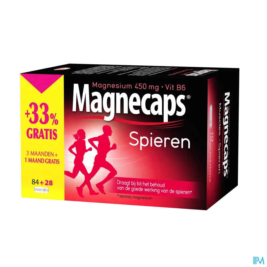 packshot van Magnecaps Spieren Promo* 84 + 28 capsules