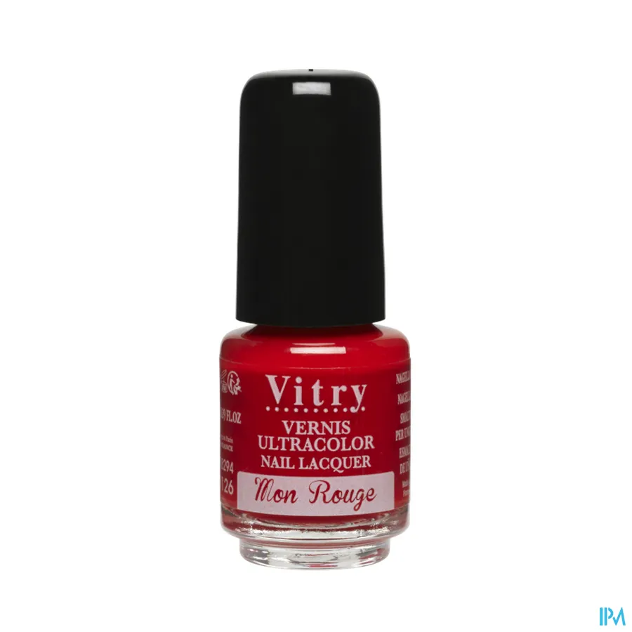 packshot van Vitry Nagellak 126 Mon Rouge 4 ml Vitry