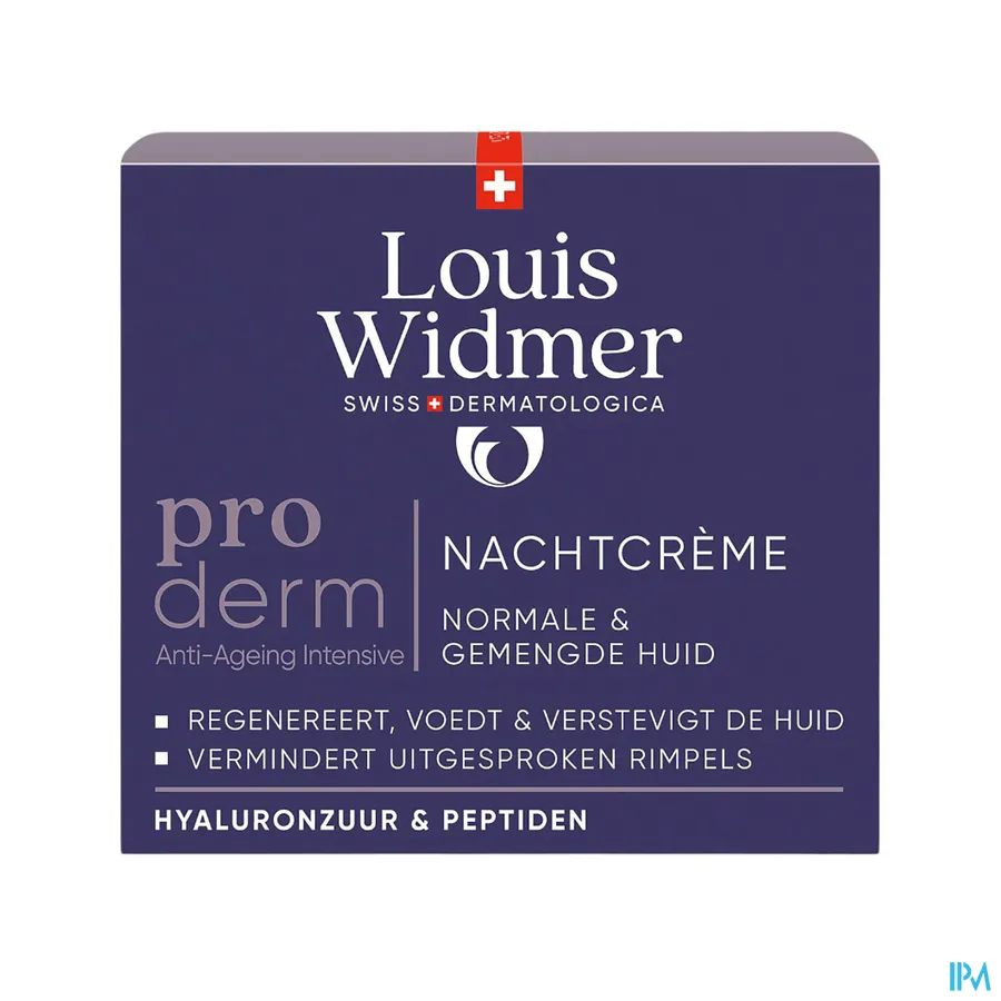 packshot van Louis Widmer Proderm Nachtcrème 50 ml - met parfum