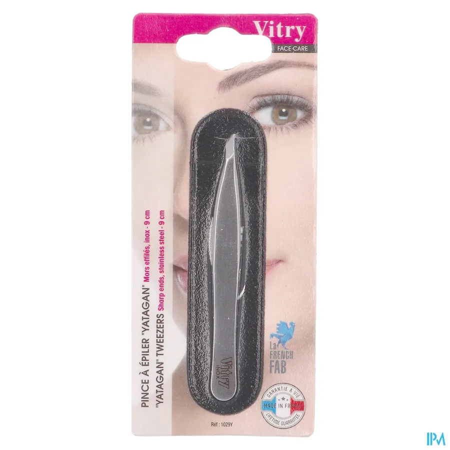 packshot van Vitry Epileerpincet met Ultrafijne Schuine Top in Inox