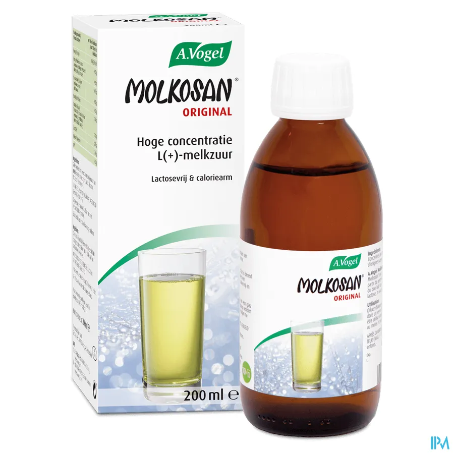 packshot van A. Vogel Molkosan met Hoge Concentratie L-Melkzuur 200 ml