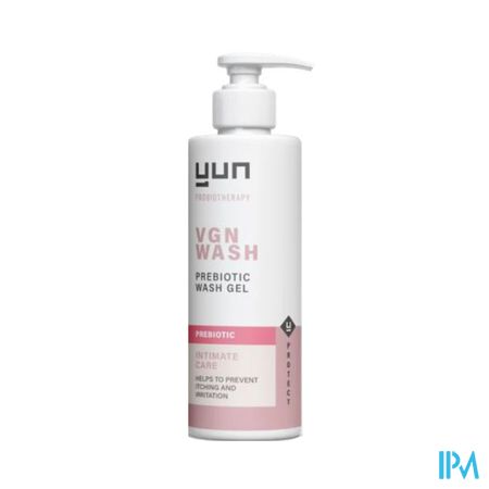 Yun VGN Wash Prebiotic -Prebiotica Wasgel voor Intieme Zone Gevoelig voor Vaginale Infecties- Helpt Jeuk en Irritatie te Voorkomen- Pompflacon 150 ml