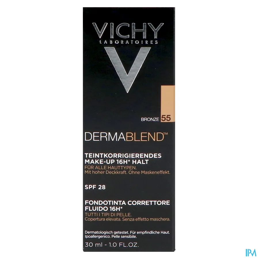 packshot van Vichy Dermablend Fond De Teint Fluide 55 Bronze 30 ml