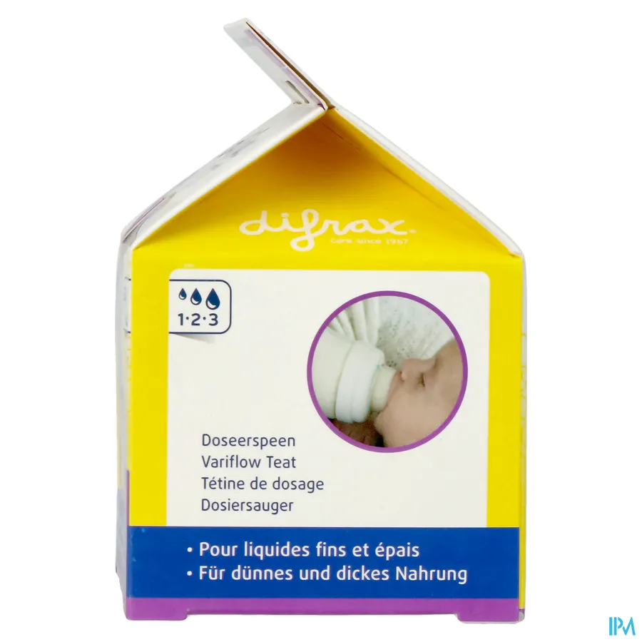 packshot van Difrax Flessenspeen Natural Wide 1-2-3 677