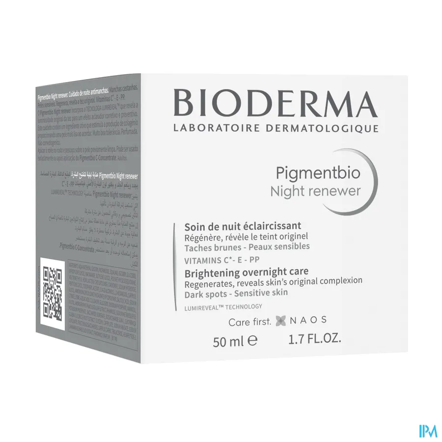 packshot van Bioderma Pigmentbio Night Renewer 50 ml