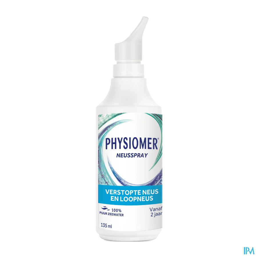 productshot van Physiomer Normal Jet Fysiologische Neusspray voor Dynamische Reiniging van de Neusholtes 135 ml
