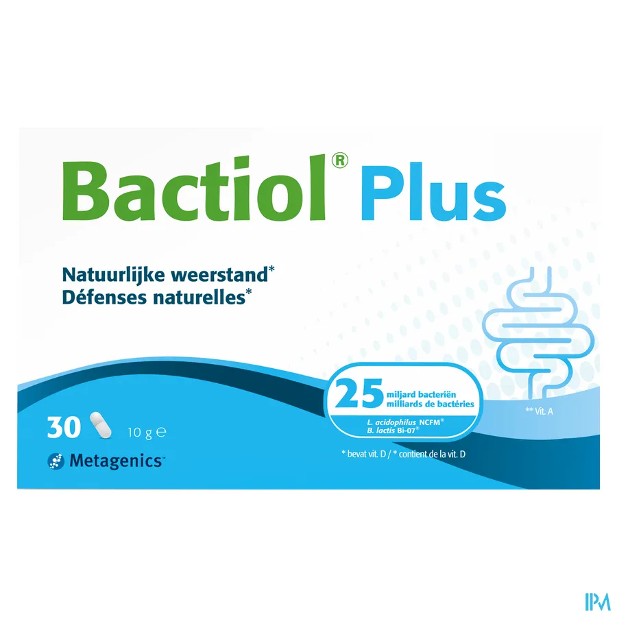 packshot van Bactiol Plus Caps 30+15