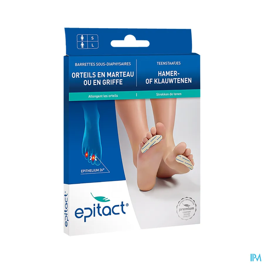 packshot van Epitact Teenstaafjes voor Hamer- of Klauwtenen voor Man Maat Large