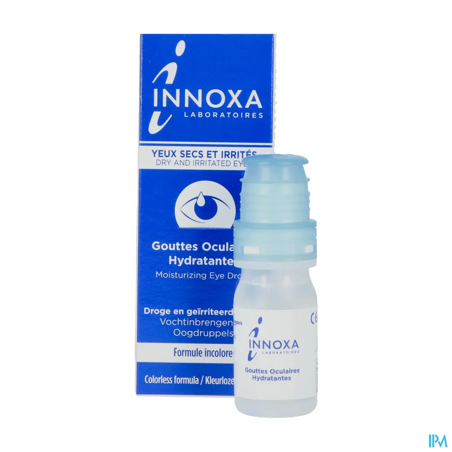 packshot van Innoxa Oogdruppels Kleurloze Formule (Droge & Geïrriteerde Ogen) 10 ml