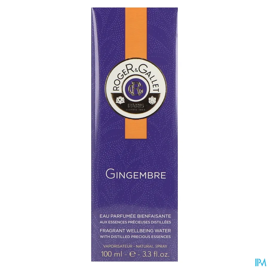 packshot van Roger & gallet Gingembre Fris Water Parf Vapo 100 ml