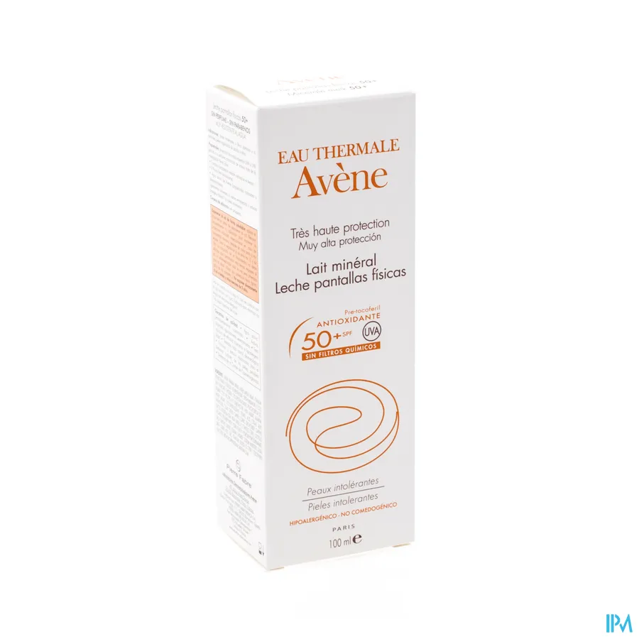 packshot van Avène Zonnemelk Mineraal SPF50+ 100 ml