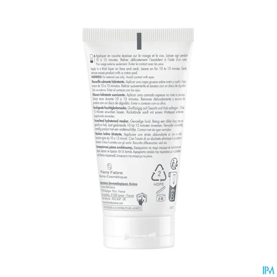 productshot van Avène Essentiels Verzachtend Hydraterend Masker 50 ml
